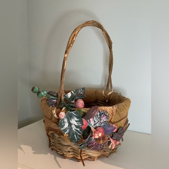 NEW vintage twig-wood wicker basket - Picture 10 of 11